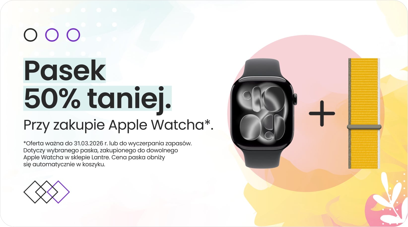 Pasek 50% taniej przy zakupie Apple Watcha Pasek 50% taniej przy zakupie Apple Watcha