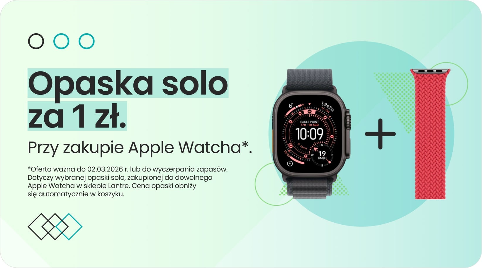 Opaska solo za 1 zł przy zakupie Apple Watcha Opaska solo za 1 zł przy zakupie Apple Watcha