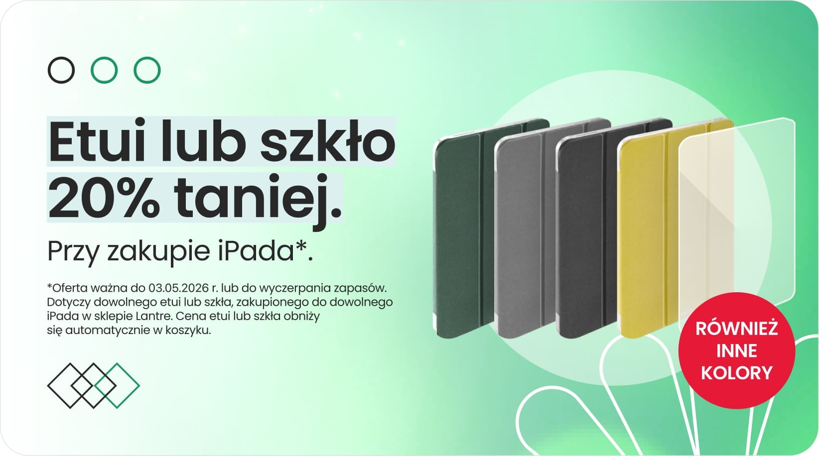 Etui lub szkło 20% taniej przy zakupie iPada