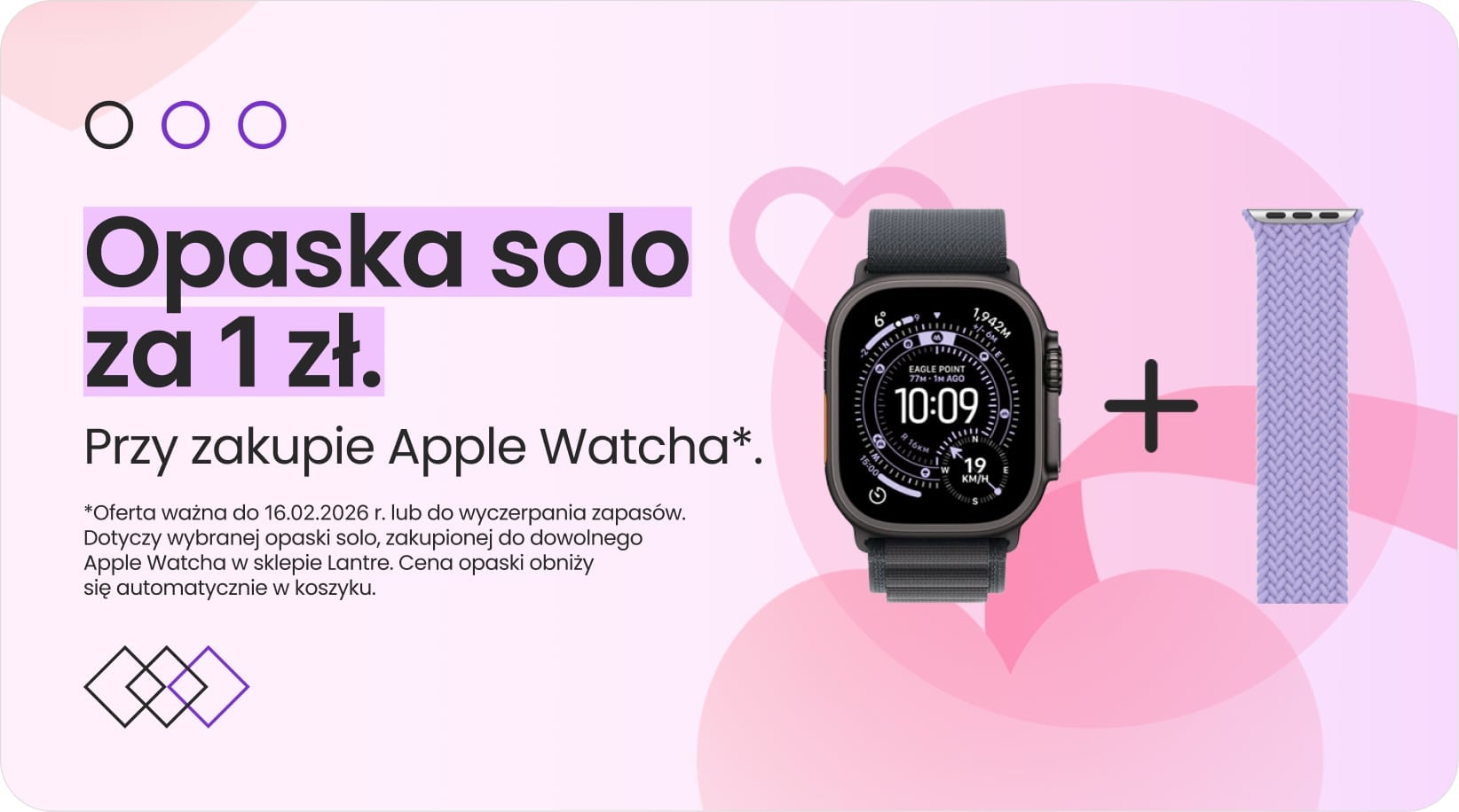 Opaska solo za 1 zł przy zakupie Apple Watcha