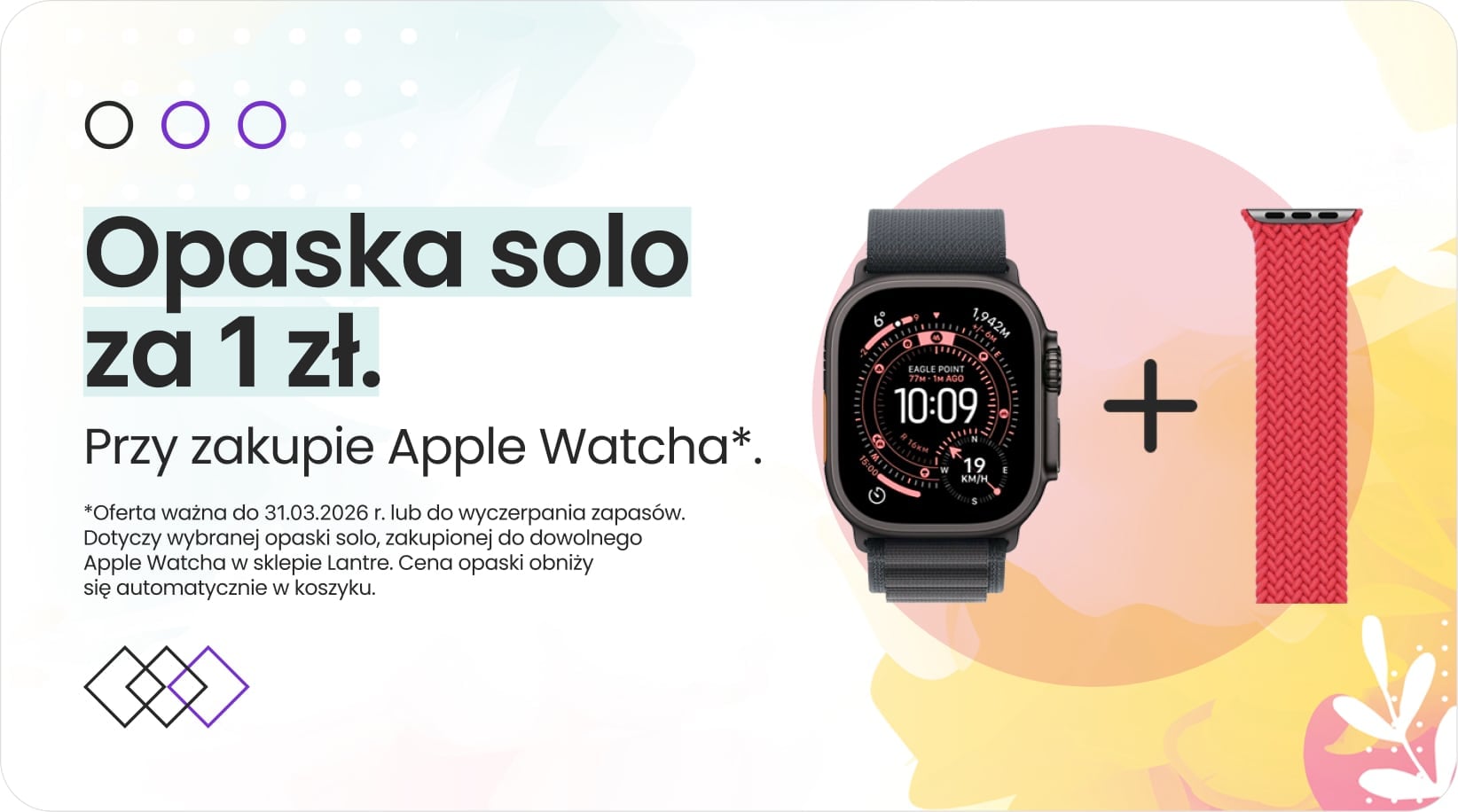 Opaska solo za 1 zł przy zakupie Apple Watcha Opaska solo za 1 zł przy zakupie Apple Watcha