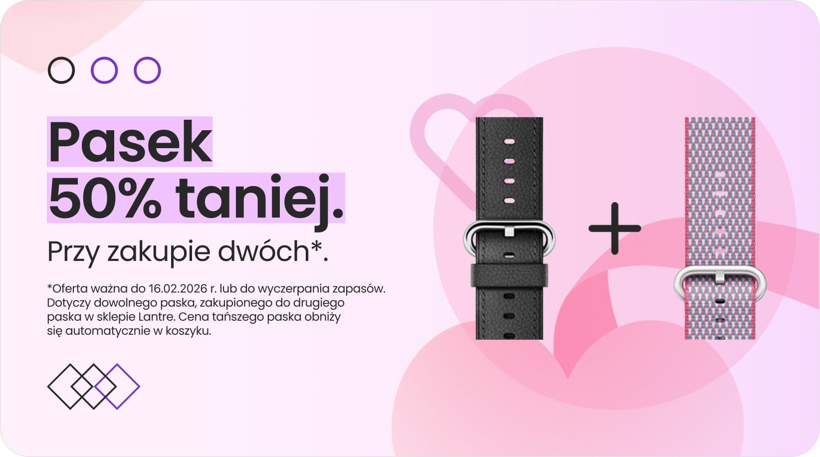 Pasek 50% taniej przy zakupie dw&oacute;ch