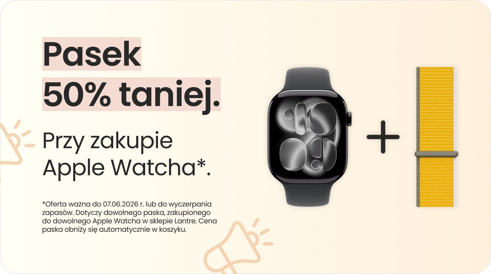 Pasek 50% taniej przy zakupie Apple Watcha