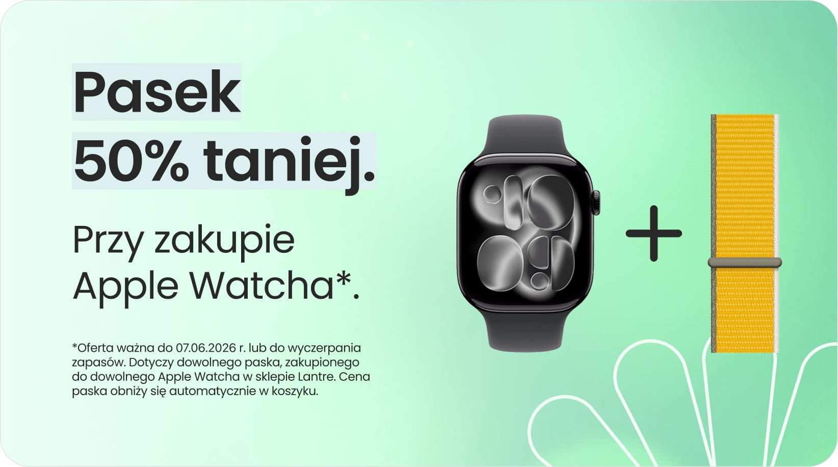 Pasek 50% taniej przy zakupie Apple Watcha
