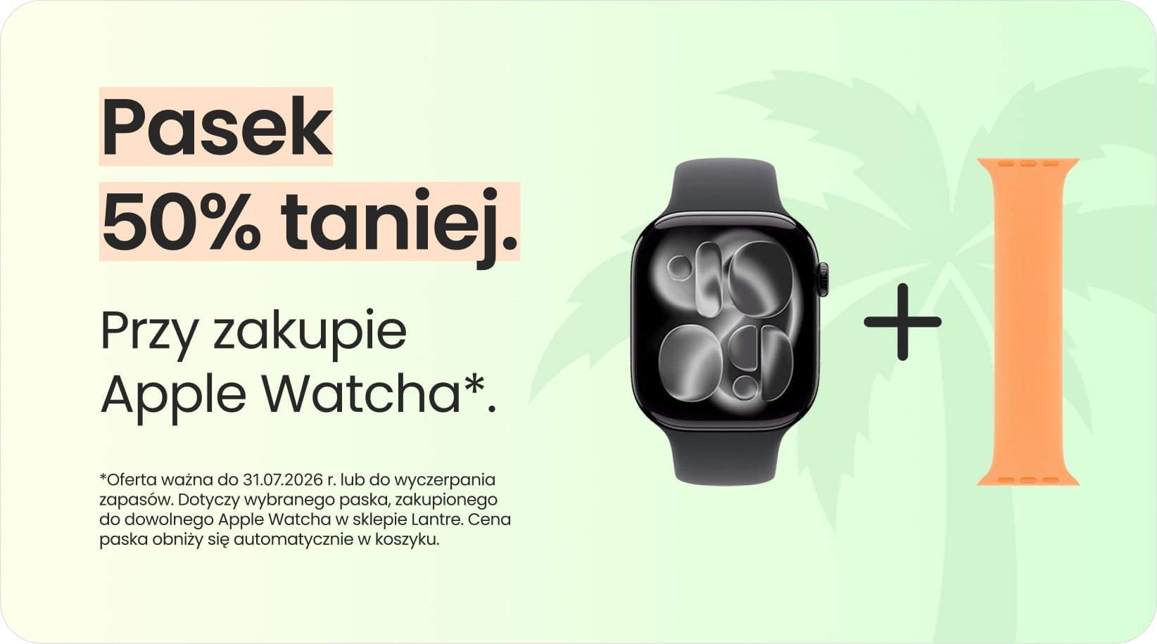 Pasek 50% taniej przy zakupie Apple Watcha Pasek 50% taniej przy zakupie Apple Watcha