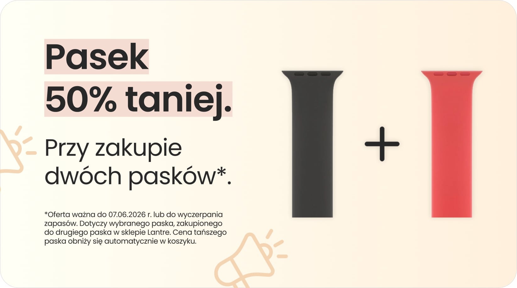 Pasek 50% taniej przy zakupie dw&oacute;ch pask&oacute;w