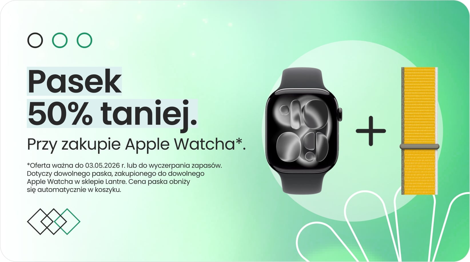 Pasek 50% taniej przy zakupie Apple Watcha