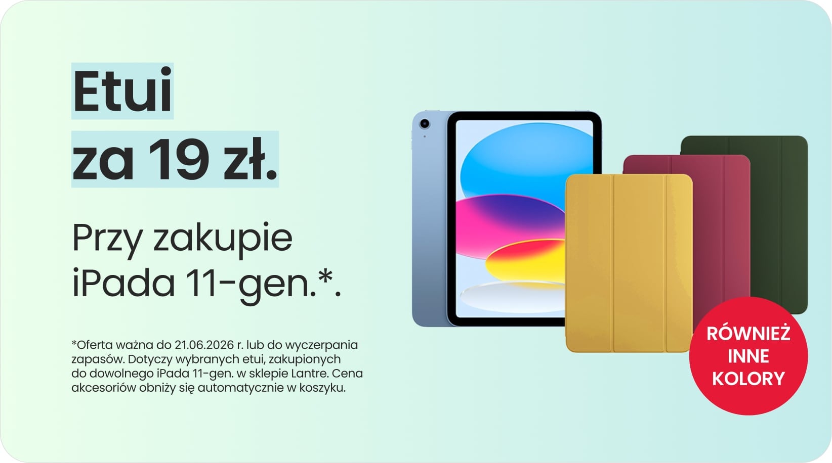 Etui za 19 zł przy zakupie iPada 11-gen.
