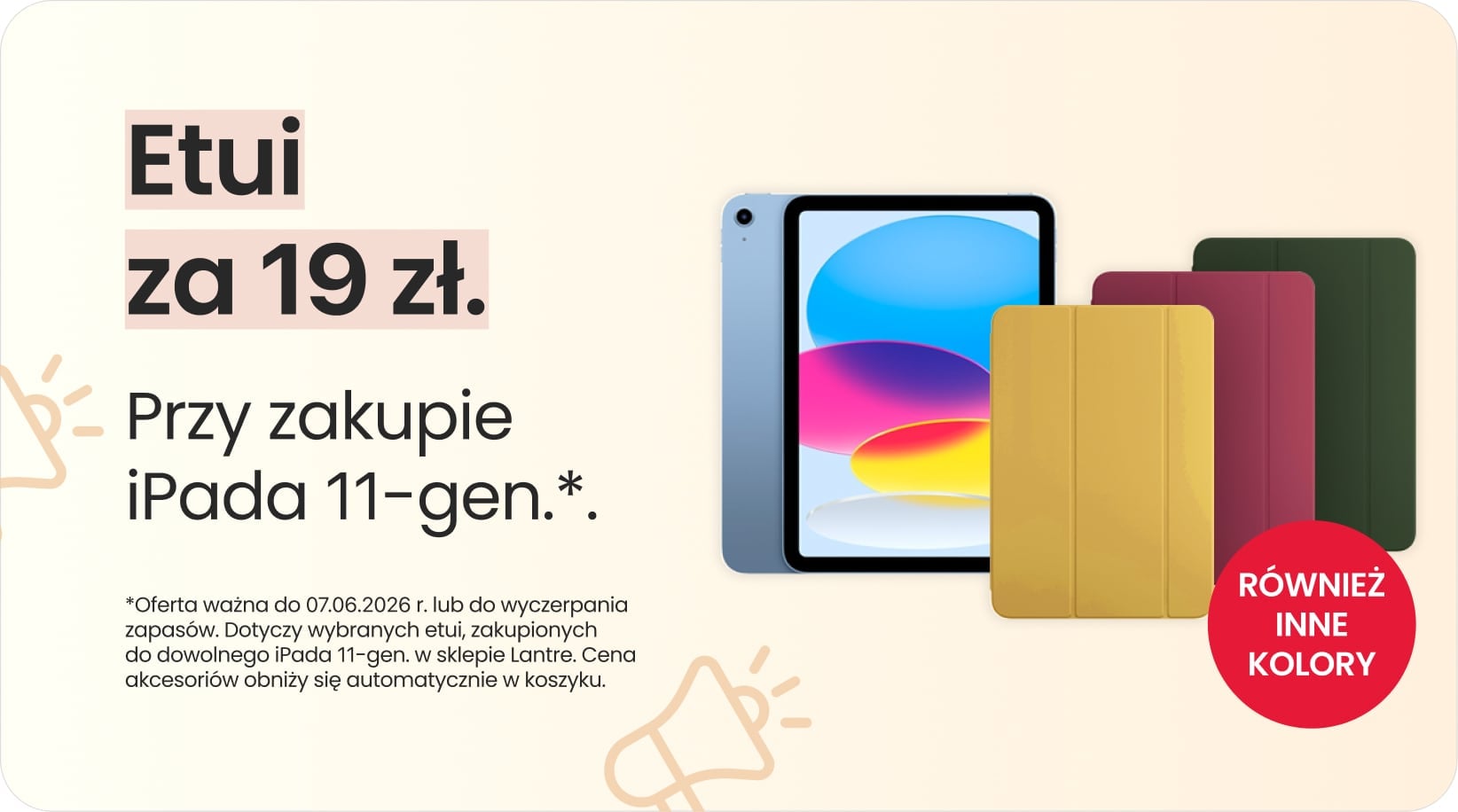 Etui za 19 zł przy zakupie iPada 11-gen.