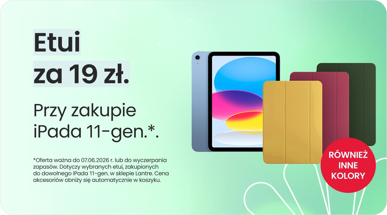 Etui za 19 zł przy zakupie iPada 11-gen.