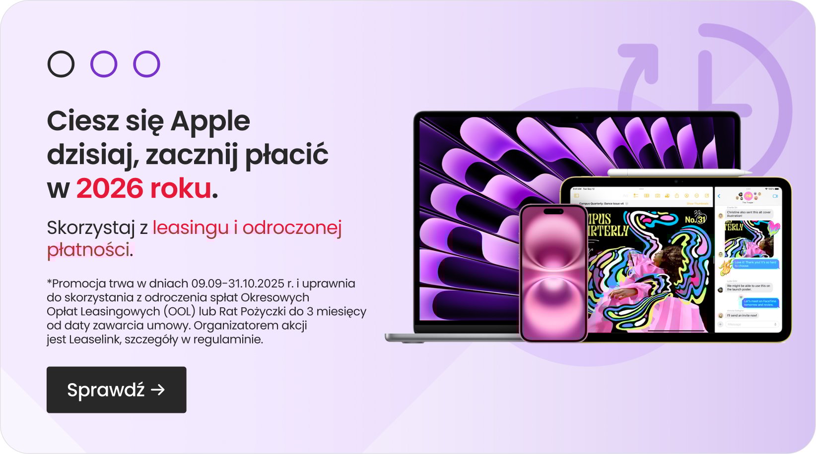 Ciesz się Apple dzisiaj, zacznij płacić w 2026 roku