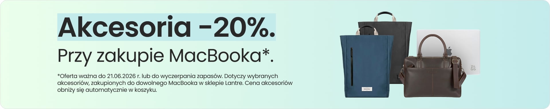 Akcesoria 20% taniej przy zakupie MacBooka