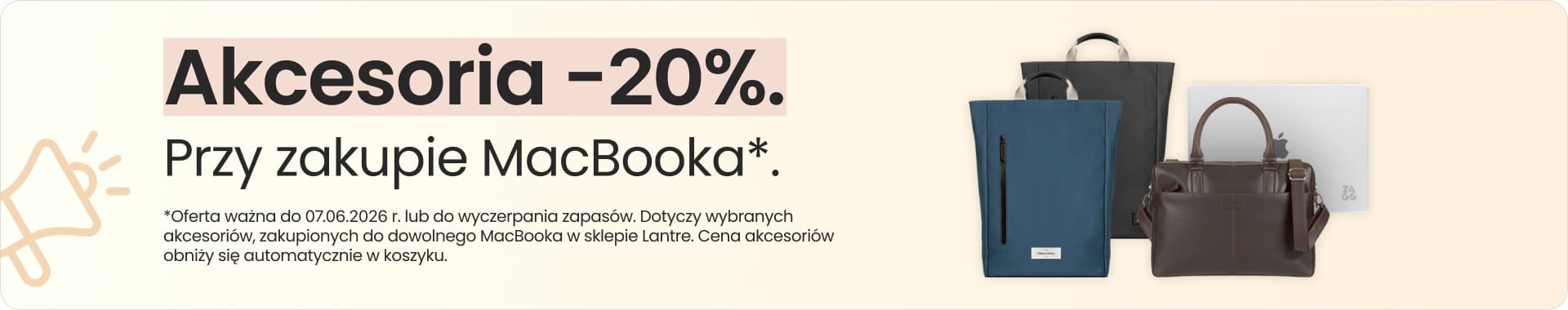 Akcesoria 20% taniej przy zakupie MacBooka