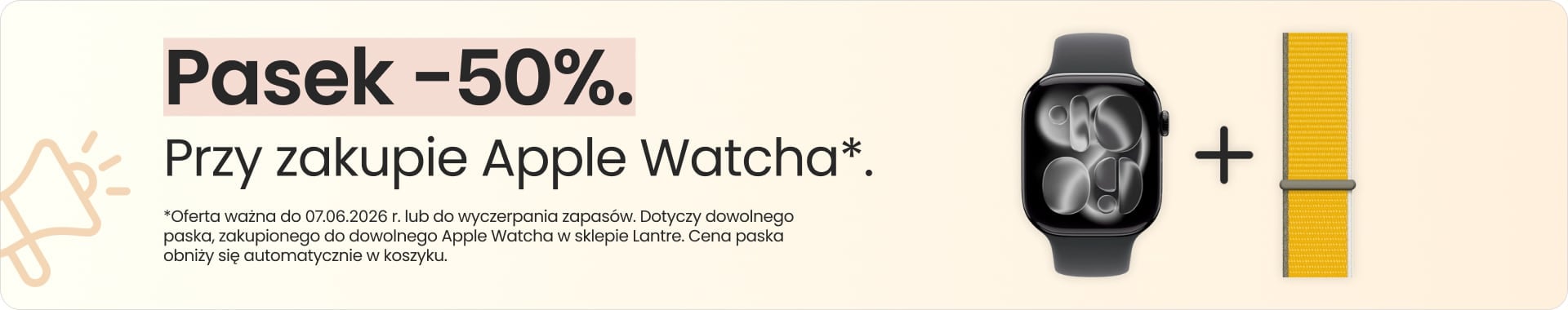 Pasek 50% taniej przy zakupie Apple Watcha