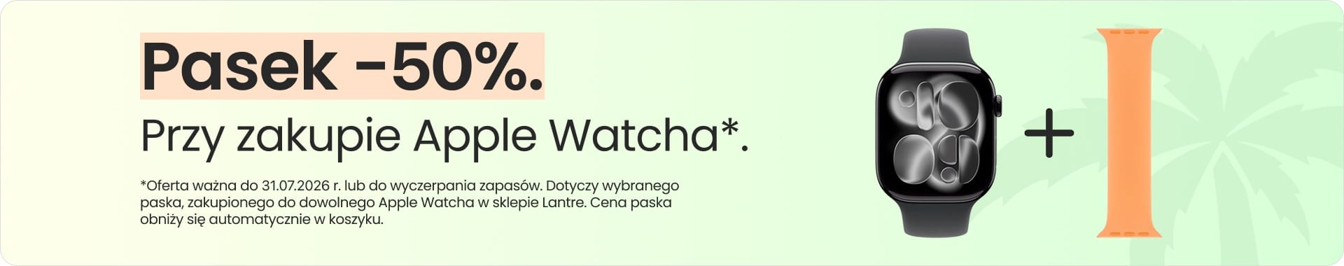 Pasek 50% taniej przy zakupie Apple Watcha Pasek 50% taniej przy zakupie Apple Watcha