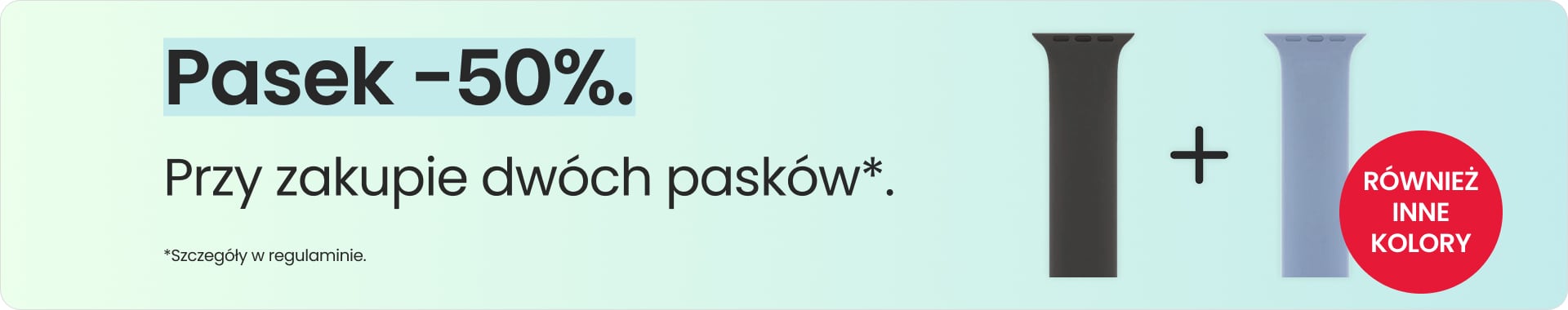 Pasek 50% taniej przy zakupie dwóch pasków Pasek 50% taniej przy zakupie dwóch pasków