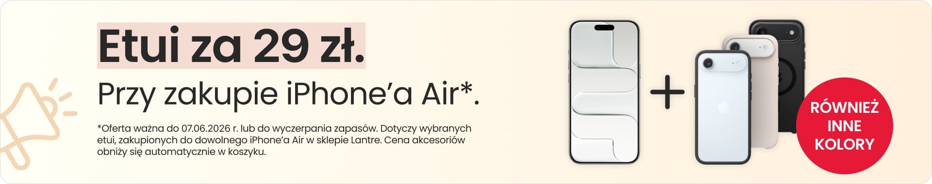 Etui za 29 zł przy zakupie iPhone'a Air