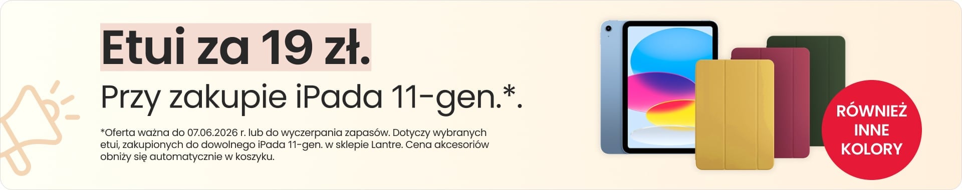 Etui za 19 zł przy zakupie iPada 11-gen.