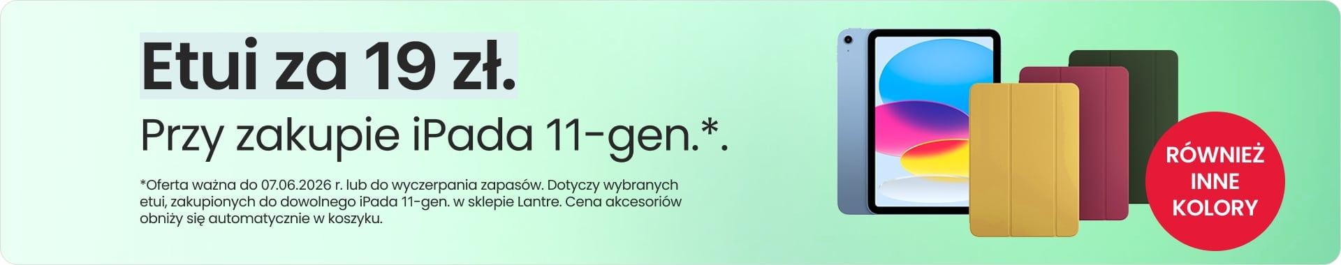 Etui za 19 zł przy zakupie iPada 11-gen.