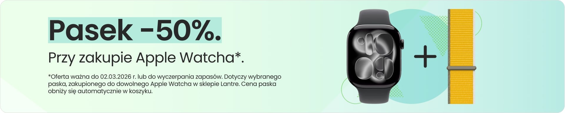 Pasek 50% taniej przy zakupie Apple Watcha Pasek 50% taniej przy zakupie Apple Watcha