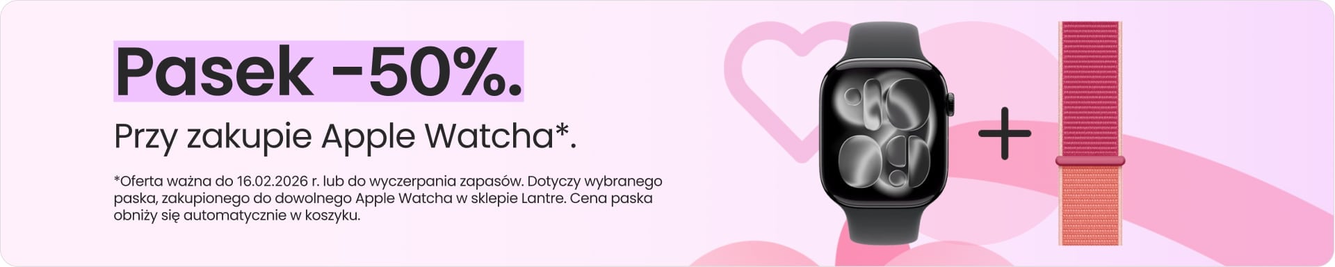 Pasek 50% taniej przy zakupie Apple Watcha