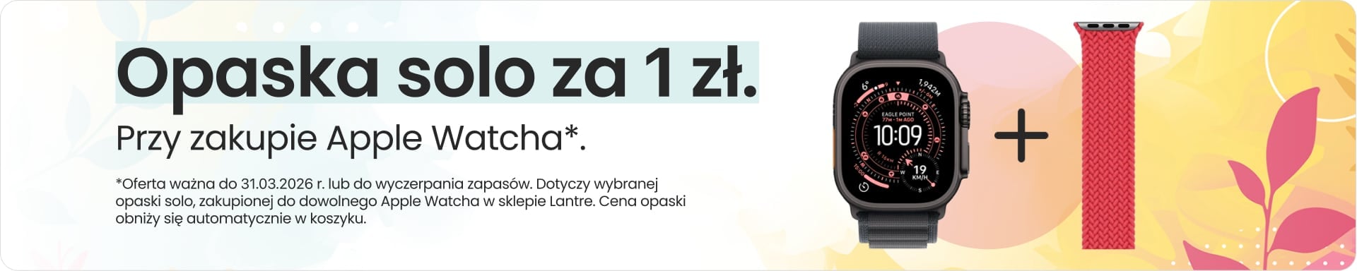 Opaska solo za 1 zł przy zakupie Apple Watcha Opaska solo za 1 zł przy zakupie Apple Watcha