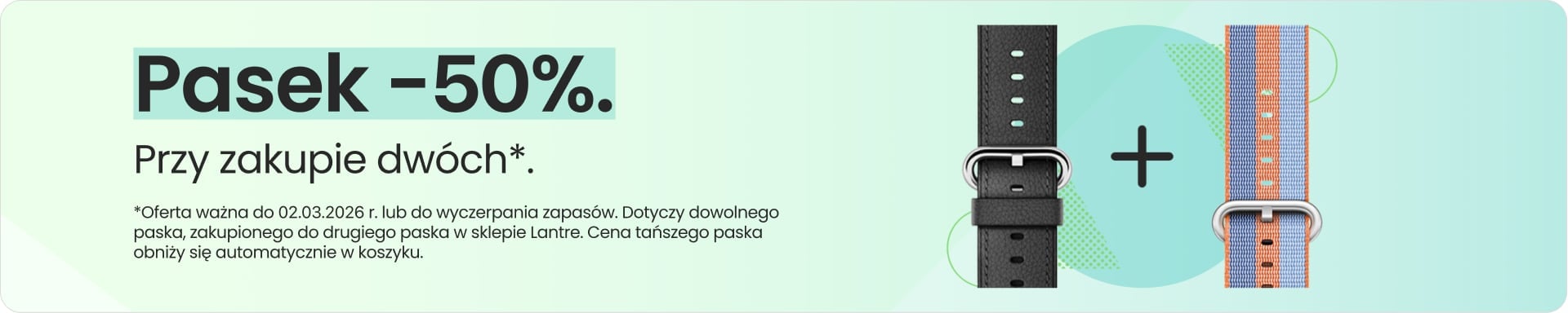 Pasek 50% taniej przy zakupie dwóch Pasek 50% taniej przy zakupie dwóch