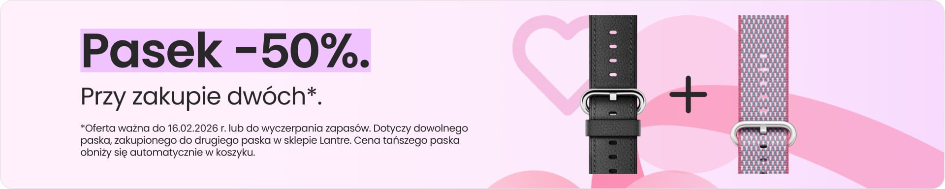 Pasek 50% taniej przy zakupie dw&oacute;ch