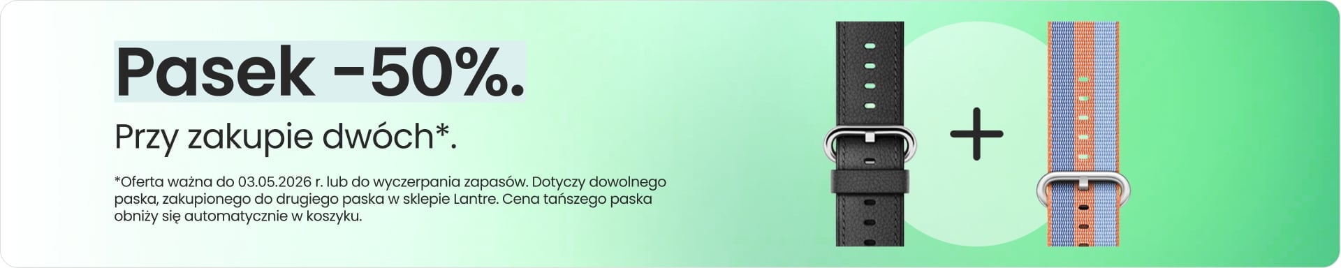 Pasek 50% taniej przy zakupie dw&oacute;ch