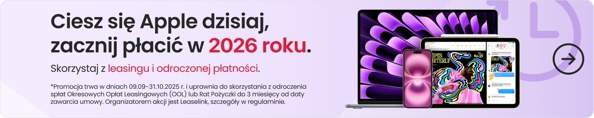 Ciesz się Apple dzisiaj, zacznij płacić w 2026 roku
