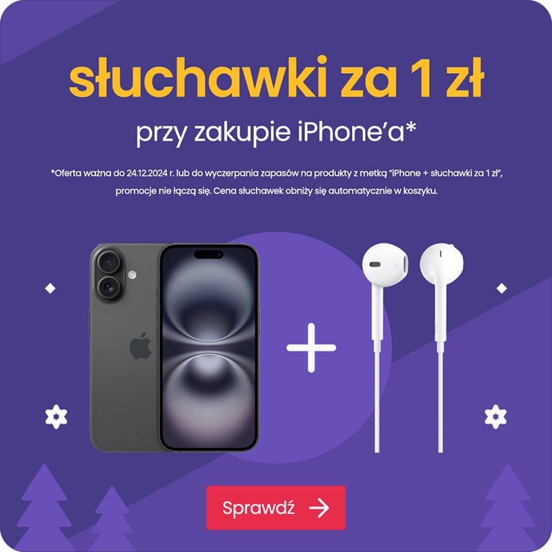 słuchawki za 1 zł przy zakupie iPhone'a