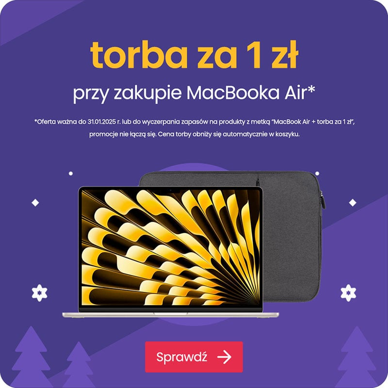 torba za 1 zł przy zakupie MacBooka Air