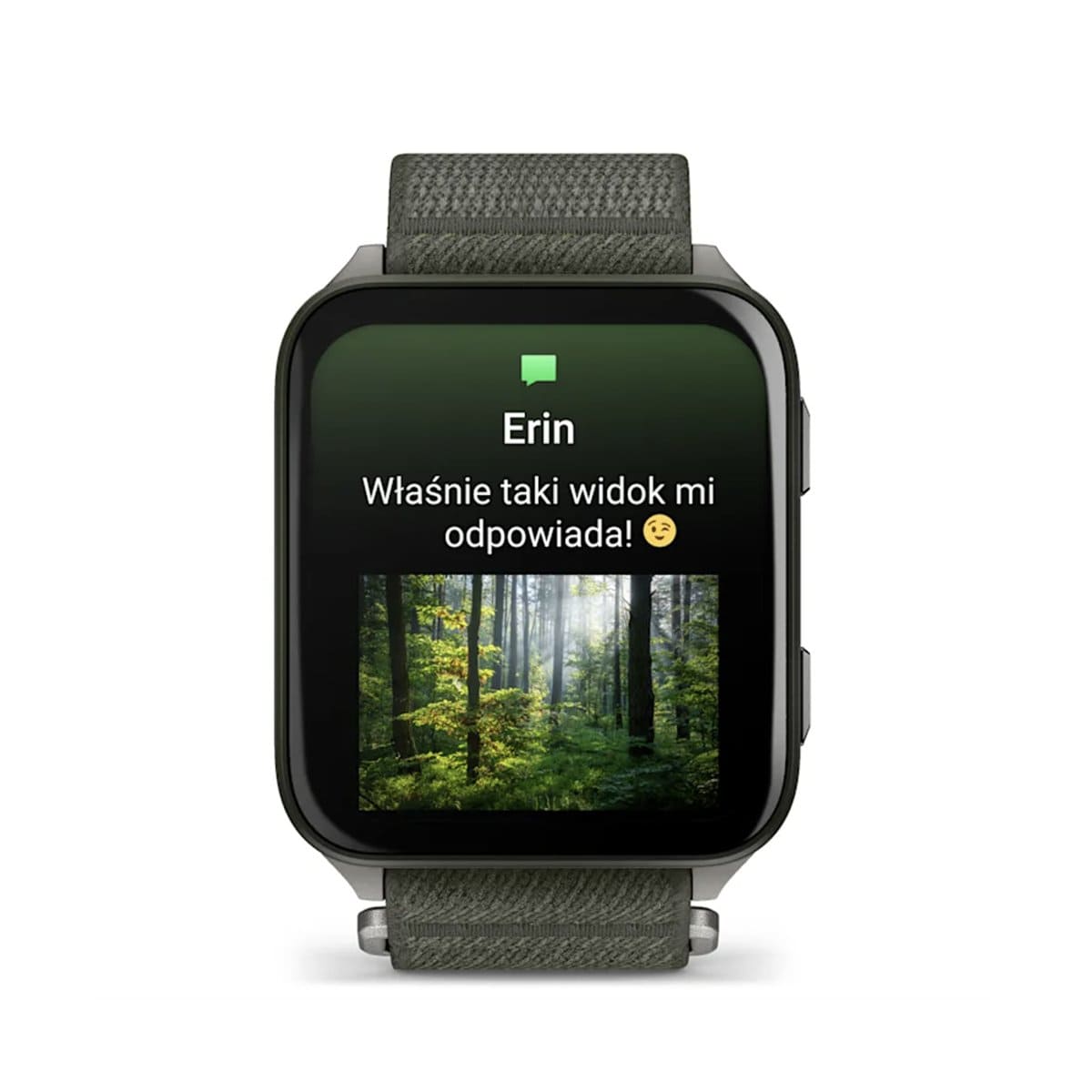 Garmin Venu X1 Smartwatch z kopertą 51mm w kolorze mchu z tytanowym deklem i nylonowym paskiem ComfortFit w kolorze mchu
