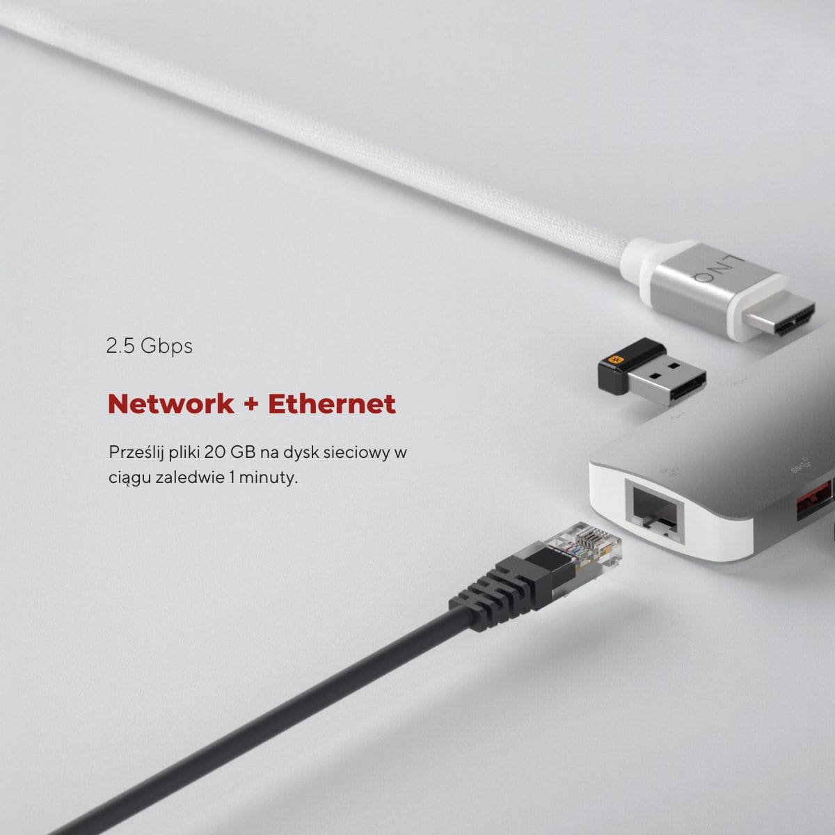 Linq - Hub 2 in 1 USB- C - dostepne złacza Linq - Hub 2 in 1 USB- C - dostepne złacza