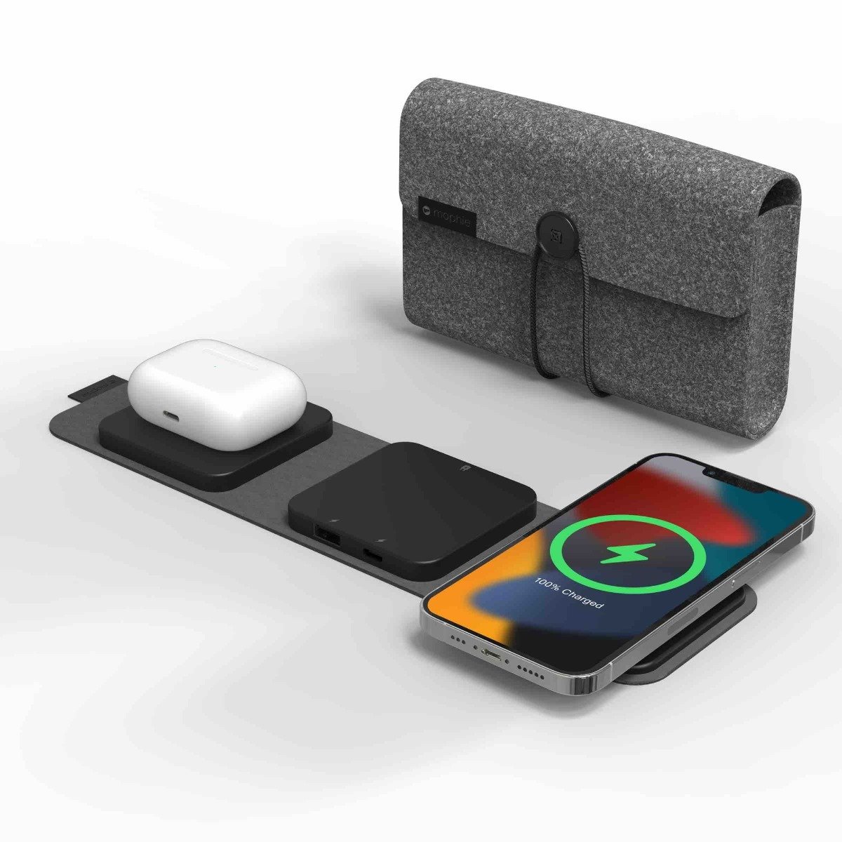 Mophie Travel charger Ładowarka podróżna do 3 urządzeń kompatybilna z MagSafe - Czarna Mophie Travel charger Ładowarka podróżna do 3 urządzeń kompatybilna z MagSafe - Czarna