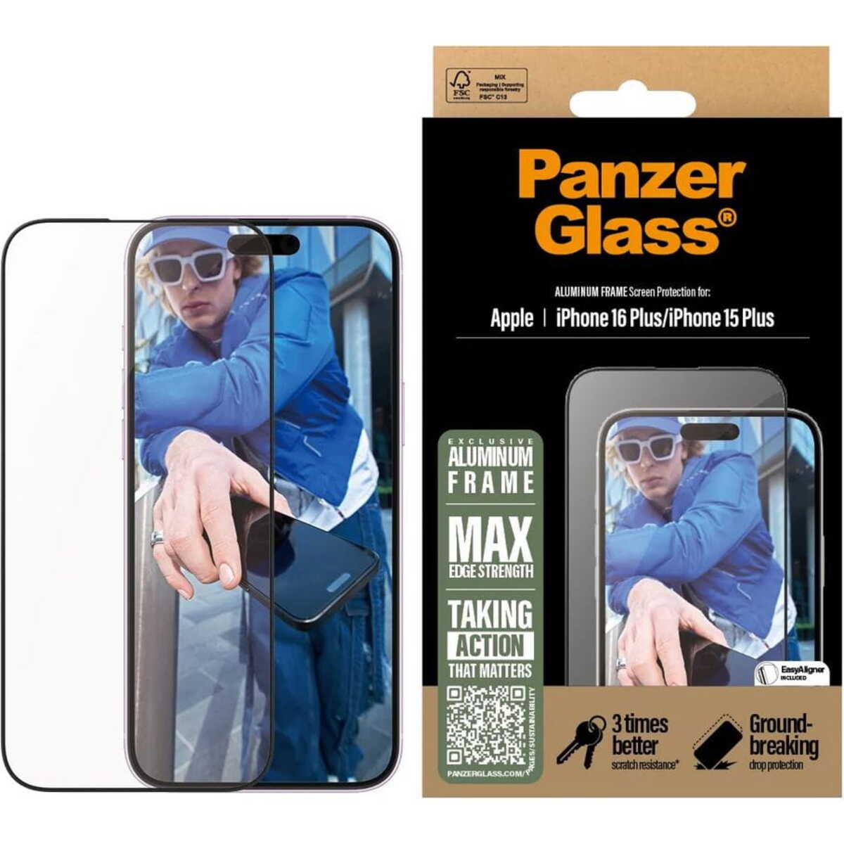 PanzerGlass Picture Perfect Szkło ochronne na aparat do iPhone 15 Pro / 15 Pro Max - Czarne