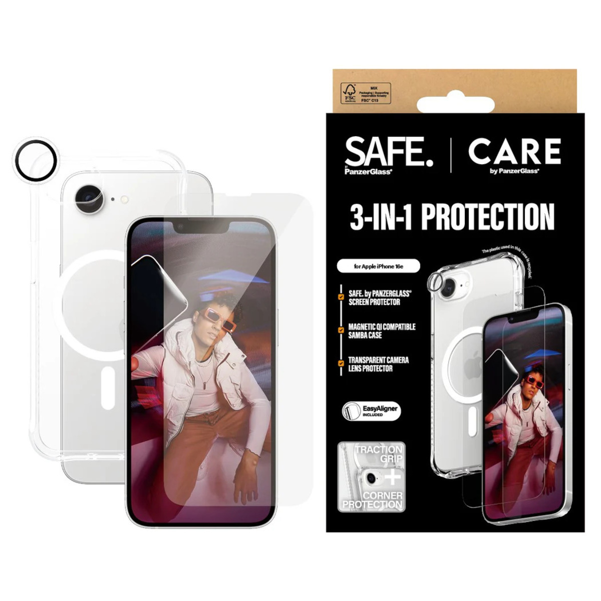 PanzerGlass HardCase D30 Etui do iPhone 15 kompatybilne z MagSafe - Przezroczyste PanzerGlass HardCase D30 Etui do iPhone 15 kompatybilne z MagSafe - Przezroczyste