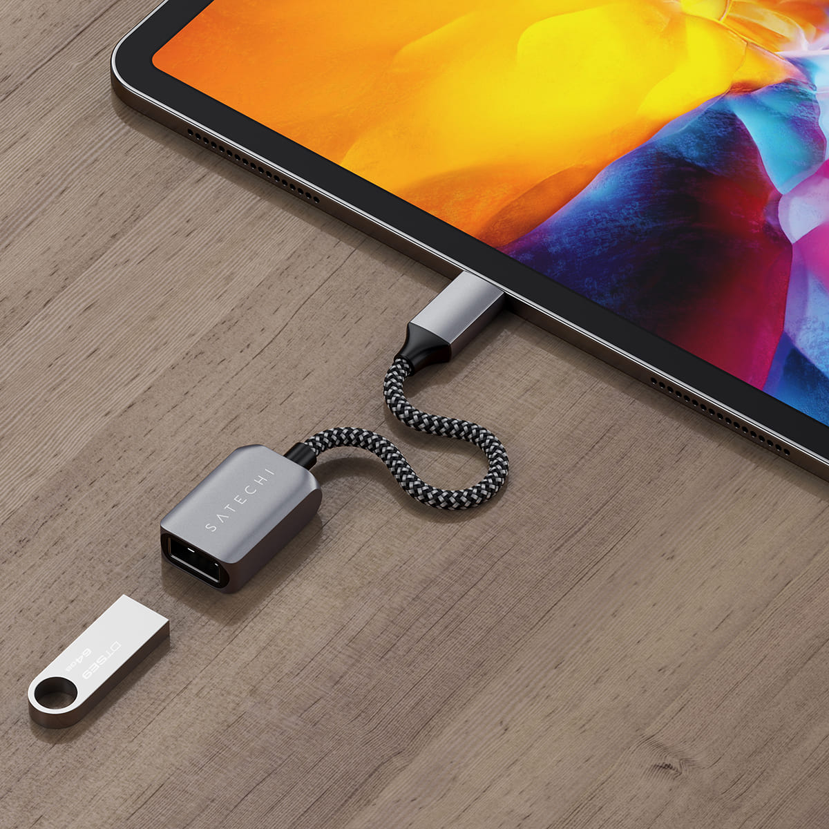 Satechi USB-C do USB 3.0 Adapter kabel Gwiezdna szarość (Space Gray) Satechi USB-C do USB 3.0 Adapter kabel Gwiezdna szarość (Space Gray)