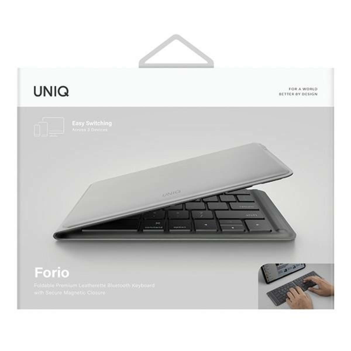 UNIQ Forio składana klawiatura Bluetooth - Szara UNIQ Forio składana klawiatura Bluetooth - Szara