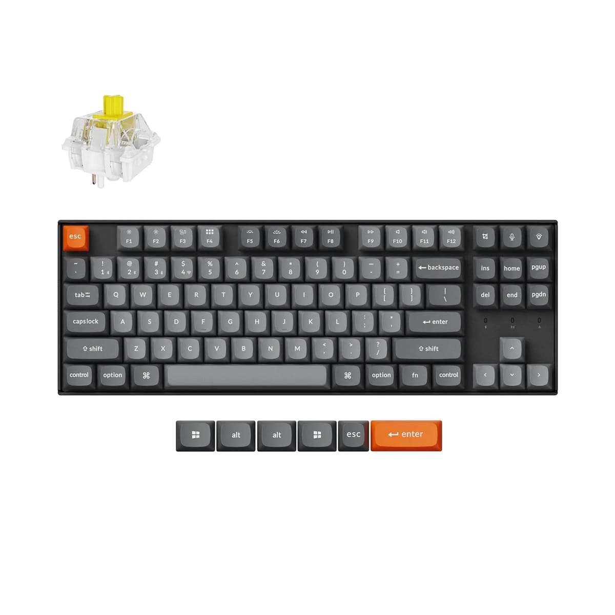 Keychron K8 MAX bezprzewodowa klawiatura mechaniczna z podświetleniem RGB Keychron Hot-Swap Super Banana Switch - Czarna (Black) Keychron K8 MAX bezprzewodowa klawiatura mechaniczna z podświetleniem RGB Keychron Hot-Swap Super Banana Switch - Czarna (Black)