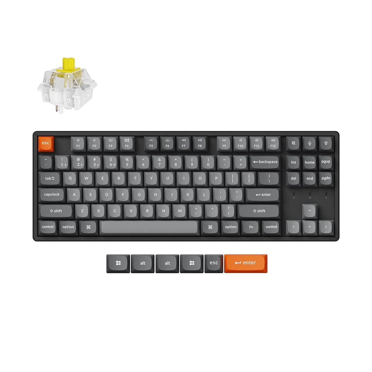 Keychron K8 MAX bezprzewodowa klawiatura mechaniczna z podświetleniem RGB Keychron Hot-Swap Super Banana Switch - Czarna (Black) Keychron K8 MAX bezprzewodowa klawiatura mechaniczna z podświetleniem RGB Keychron Hot-Swap Super Banana Switch - Czarna (Black)