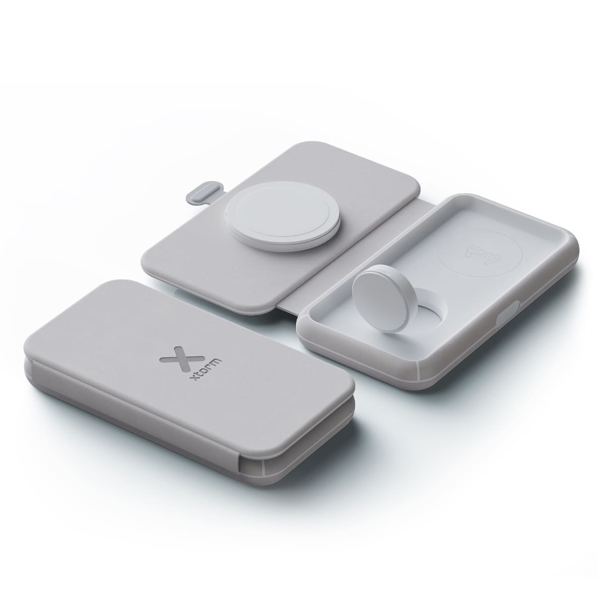 Xtorm Wireless Travel Chargers Składana bezprzewodowa ładowarka podróżna 3w1 15W - Szara Xtorm Wireless Travel Chargers Składana bezprzewodowa ładowarka podróżna 3w1 15W - Szara