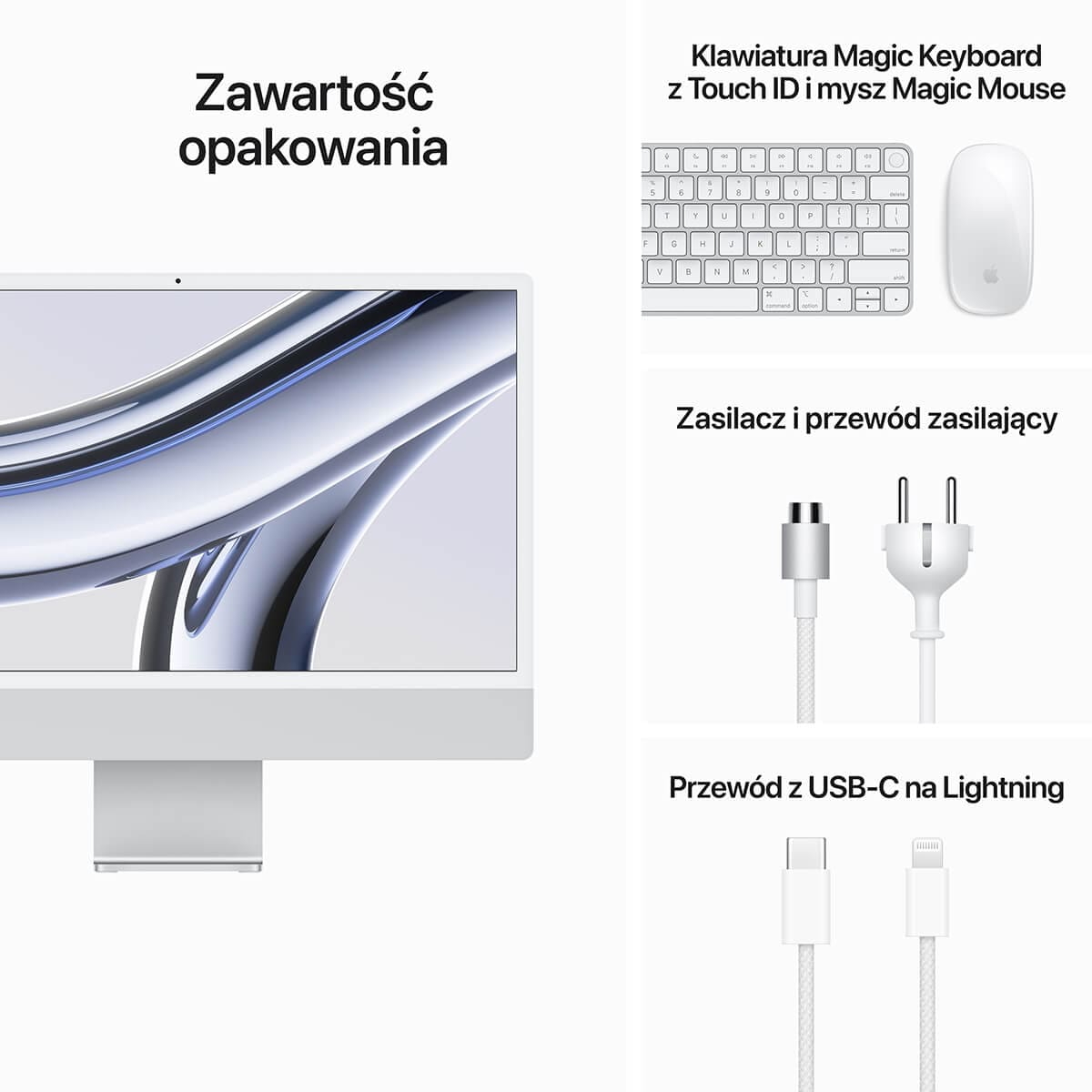 iMac 24 4,5K M3- Najważniejsze cechy iMac 24 4,5K M3- Najważniejsze cechy