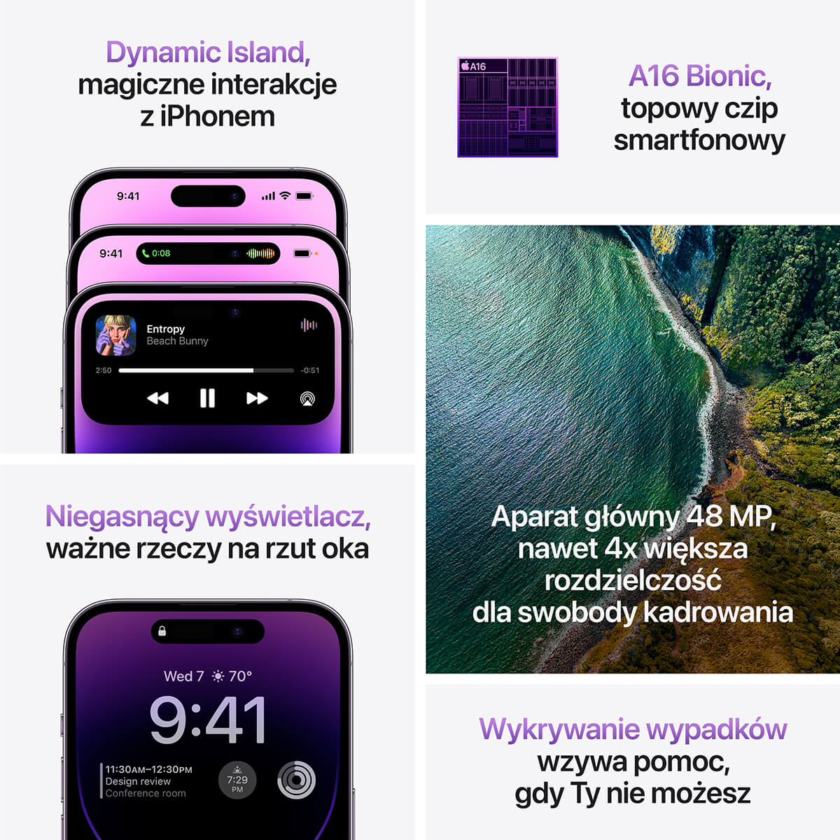 Apple iPhone 14 Pro 1TB Głęboka Purpura (Deep Purple) - MQ323PX/A | Cena,  Raty, Opinie w Sklepie Lantre