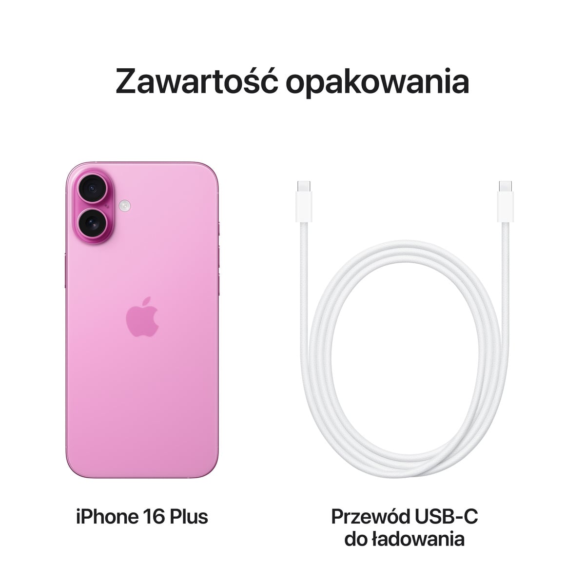 iPhone 16 Plus iały - zestaw
