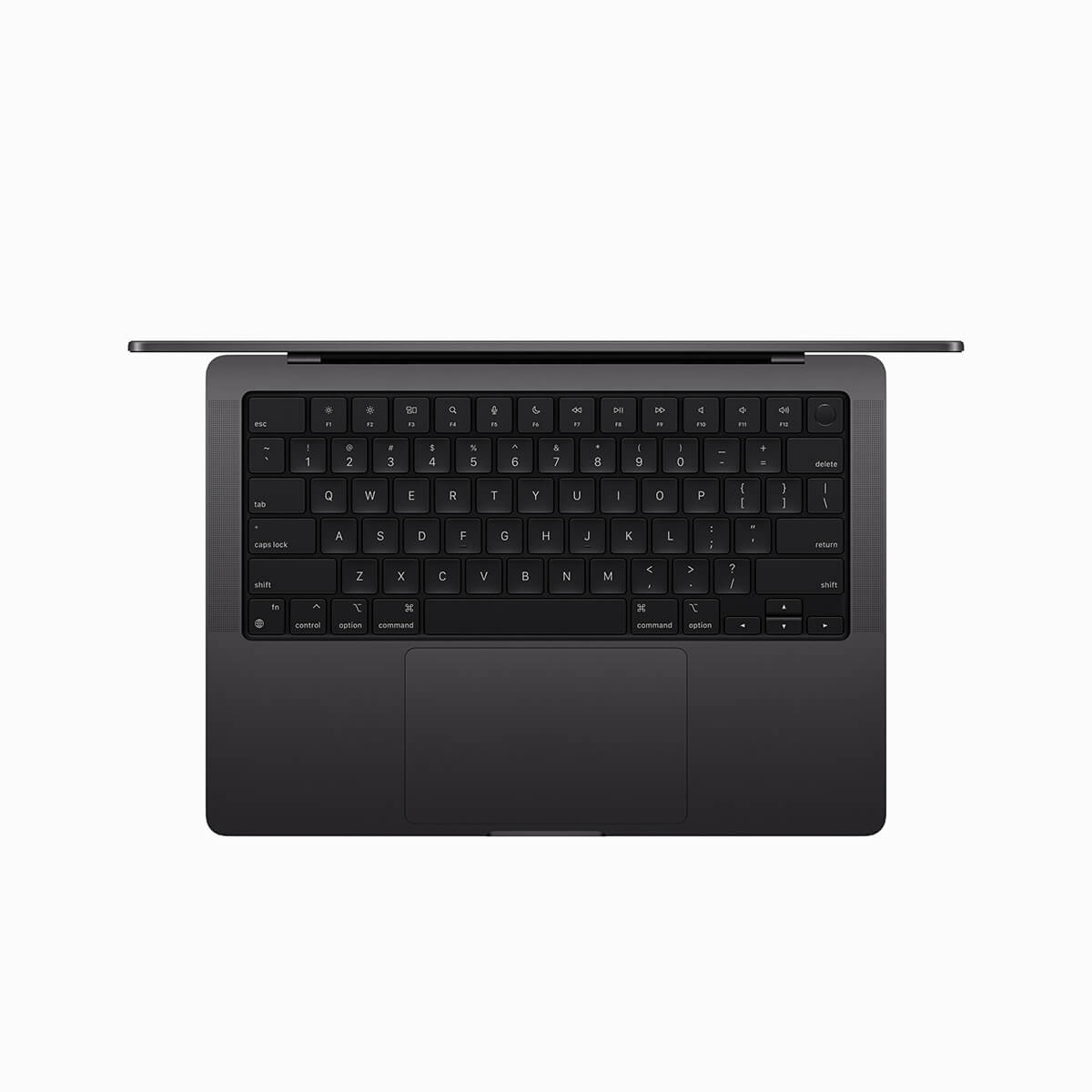 MacBook Pro 14 M4 Max Gwiezdna Czerń - układ klawiatury