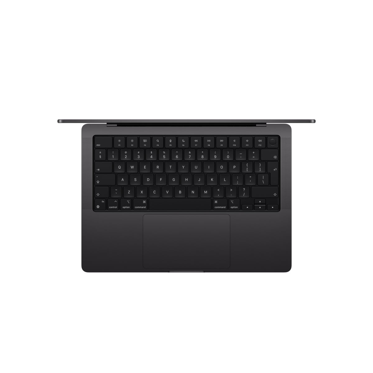 MacBook Pro 14 M4 Pro Gwiezdna czerń - układ klawiatury