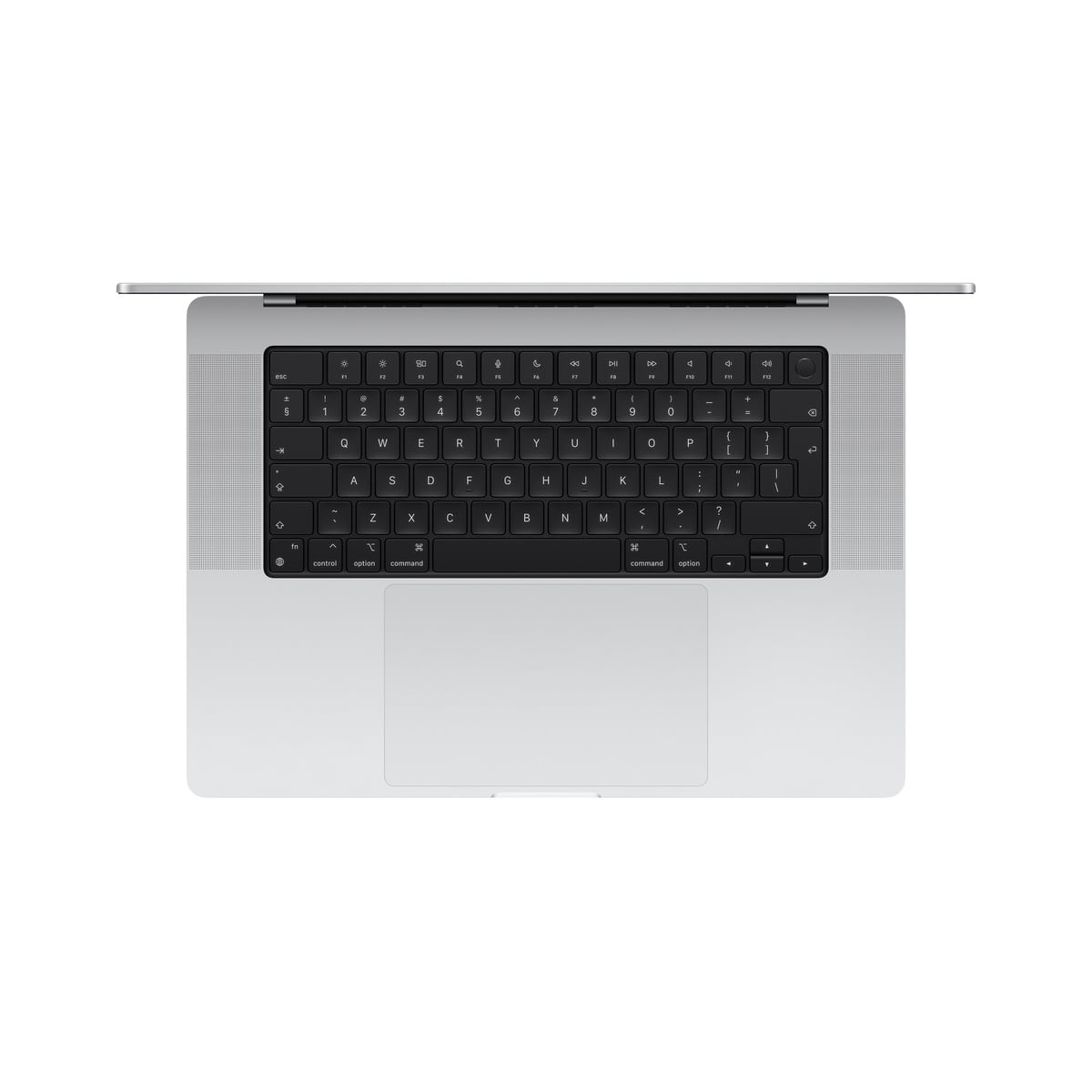MacBook Pro 16 M4 Pro Srebrny - układ klawiatury