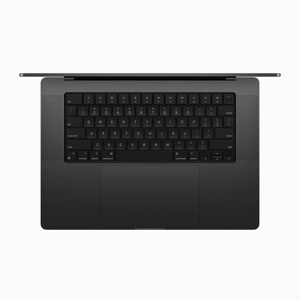 MacBook Pro 16 M4 Pro Gwiezdna Czerń - układ klawiatury