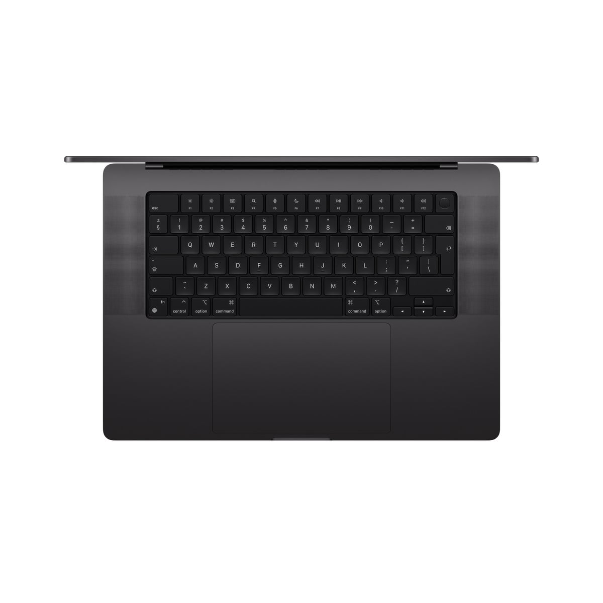 MacBook Pro 16 M4 Pro Gwiezdna Czerń - układ klawiatury